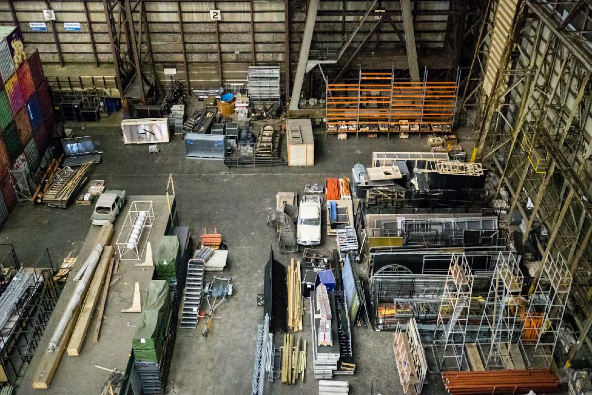 Forklift working